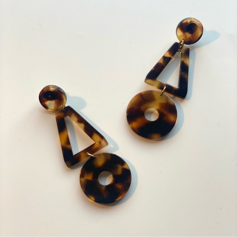 EARRINGS - “Tortoise Shell” Geometric Earrings